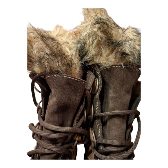 Sorel Joan of Arctic Boots Faux Fur Brown Waterproof Insulated Winter 7 Snow - Picture 4 of 10